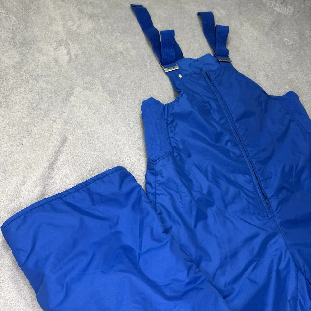 Vintage Raven Swing West Ski Bib Overalls Mens L Blue Insulated Made USA